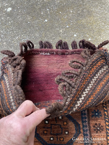 Antique hand-knotted wool camel bag 106x64 cm.