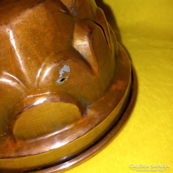 Copper kuglóf mold, wall decoration, confectioner's accessory.