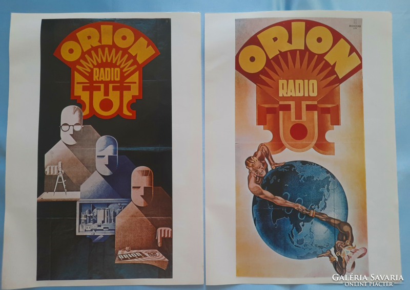 Orion Rádió - plakát, repint, 2 darab