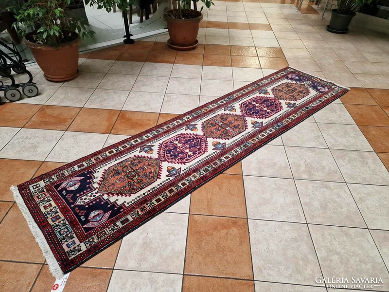 Beautiful iranian ardebil 70x290 hand knotted wool persian running rug mz252