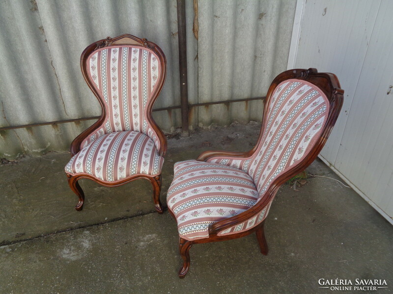 Pair of ladies armchairs