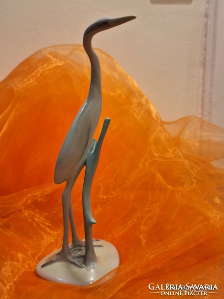 Aquincumi art deco porcelain heron bird.