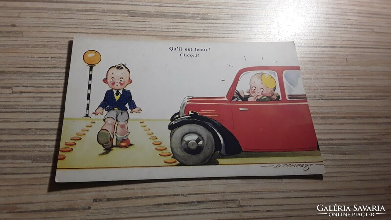 Antique greeting postcard.