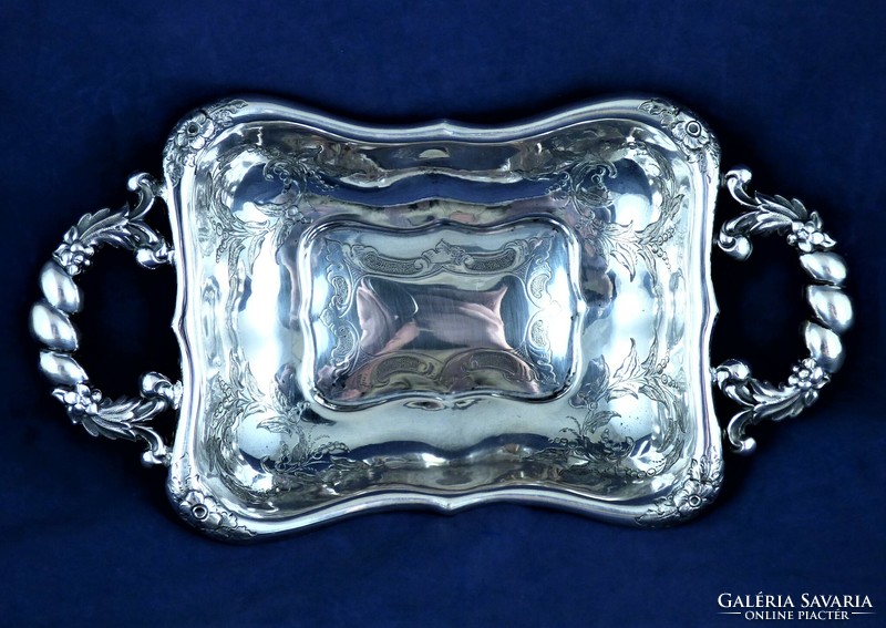 Wonderful antique silver tray, Bremen, ca. 1840!!!