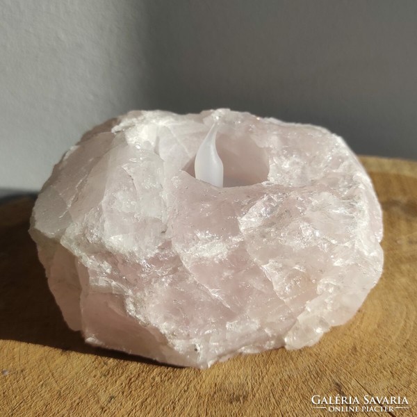 Rose quartz candle holder - 1 kg