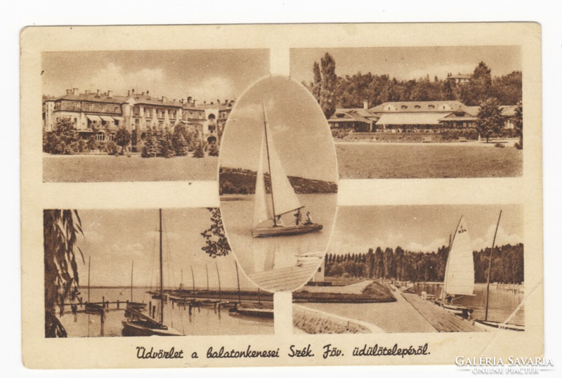 Székes capital holiday resort Balatonkenese - old postcard