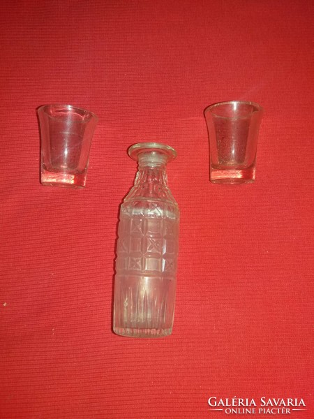Antique small alpaca drinking glass / dressing set in very nice condition according to the pictures