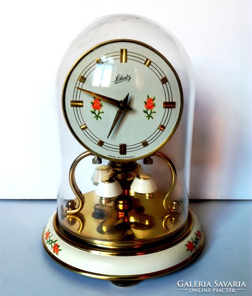 Rotating pendulum, drilling, schatz mechanical table clock