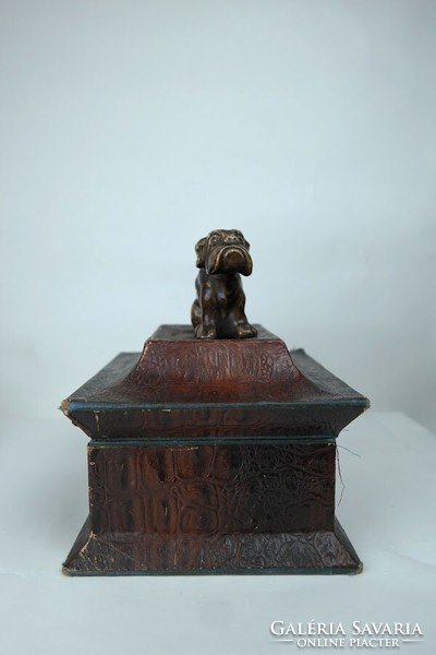 Special art nouveau jewelry box with bulldog decoration - 51882