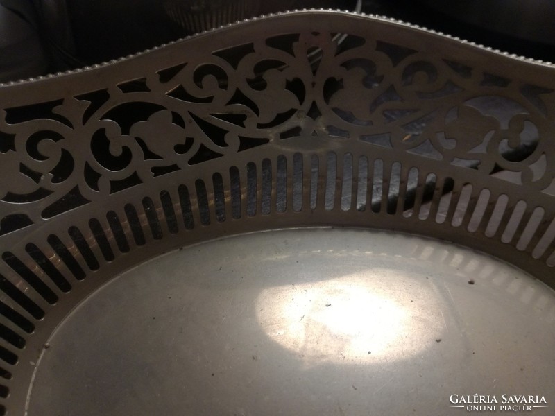 Vintage openwork metal serving table centerpiece - art&decoration