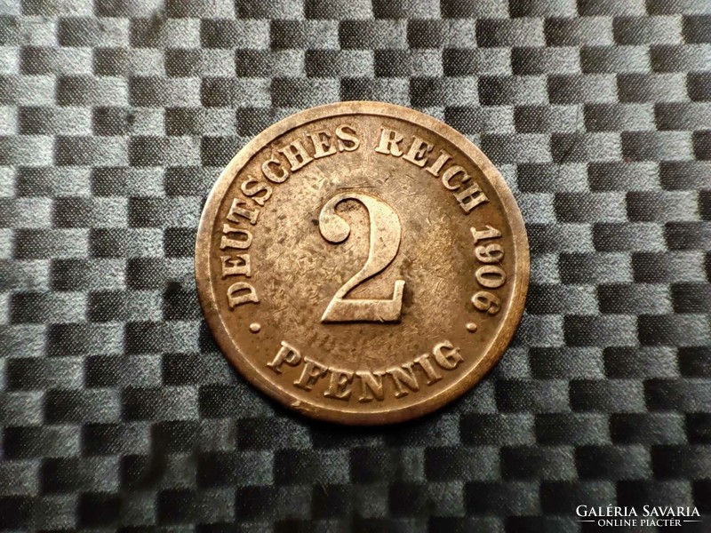 Németország 2 pfennig, 1906 Verdejel D - München II. Vilmos