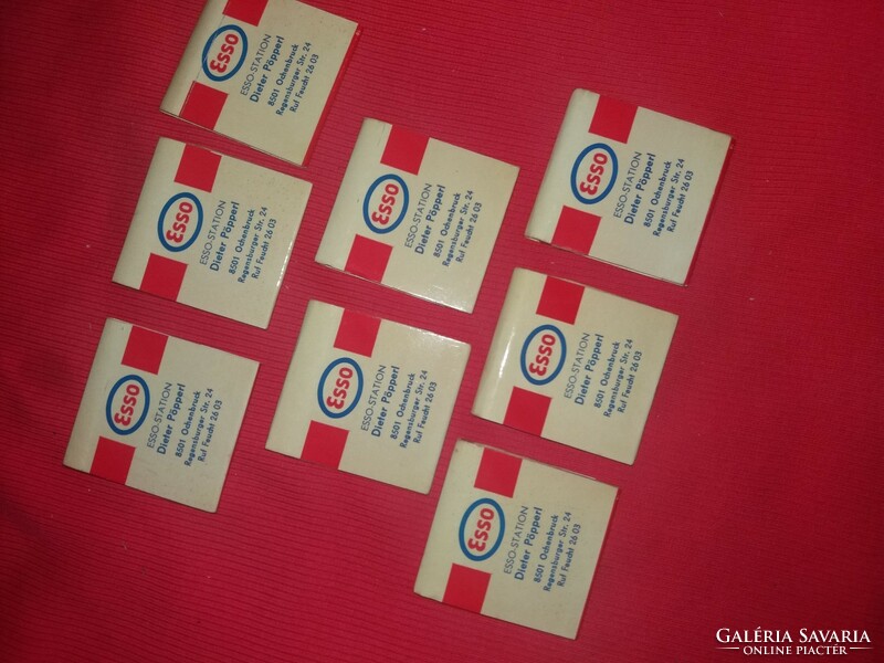 1968 Esso gas station match collection 8 boxes in unused condition as shown in the pictures