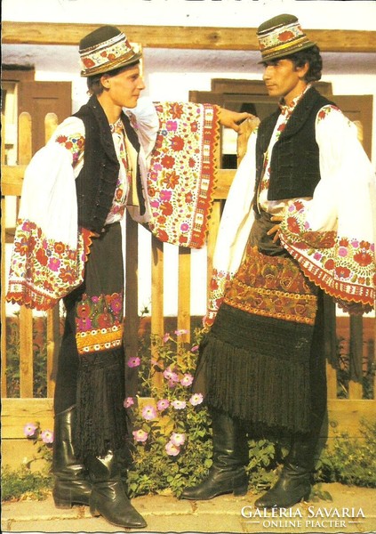 Postcard = mezőkövesd folk costume