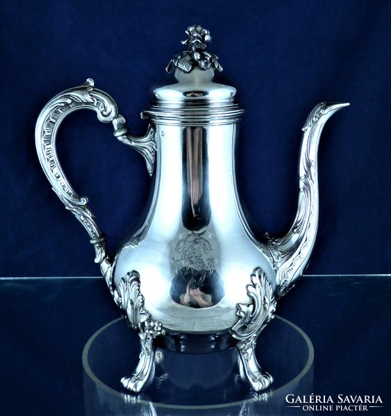 Sumptuous, antique silver pourer, Paris, ca. 1880!!!