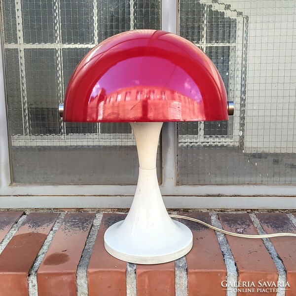 Retro - space age table lamp /white - red/