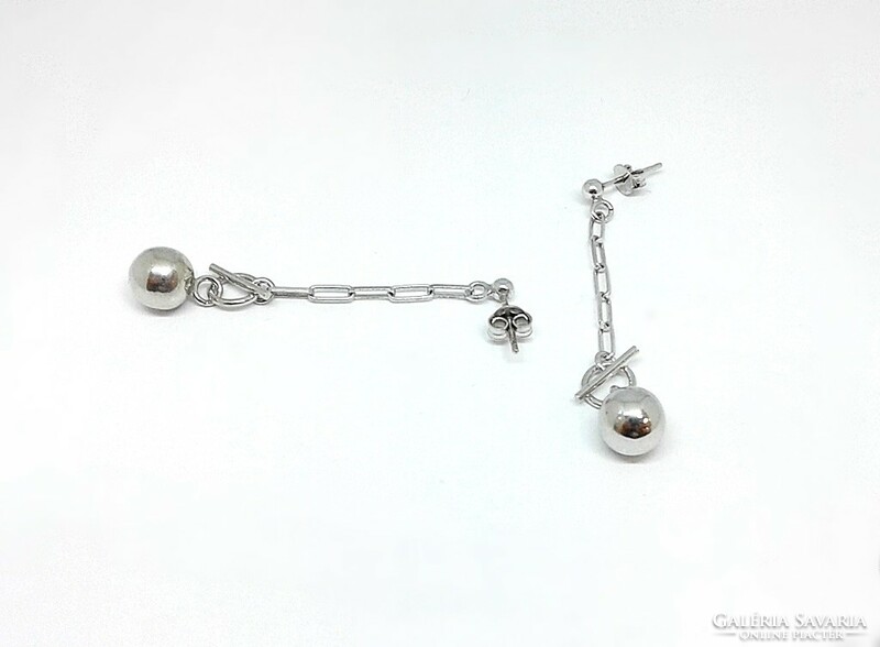 Modern silver ball earrings (zal-ag117558)