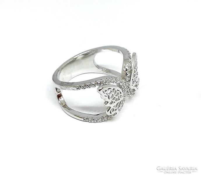 Silver ring with butterfly stone (zal-ag116319)