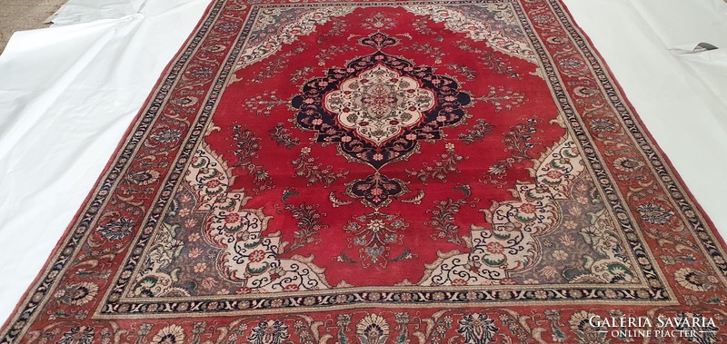 Of120 iranian kashan hand knot wool persian carpet 255x335cm free courier