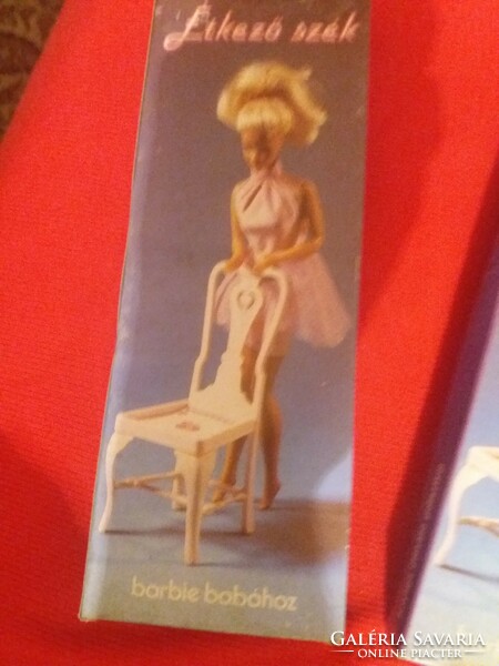 Retro Hungarian locomo barbie furniture chairs in their box, 3 in one as shown in the pictures