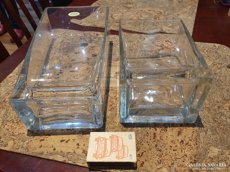 Vastagfalú súlyos kézzel készített üvegvázák tárolók