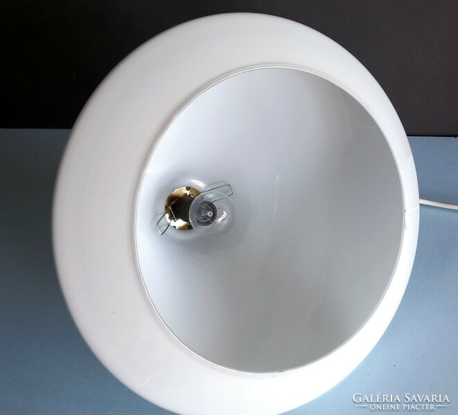 Bauhaus ceiling lamp with Murano milk glass shade can be negotiated