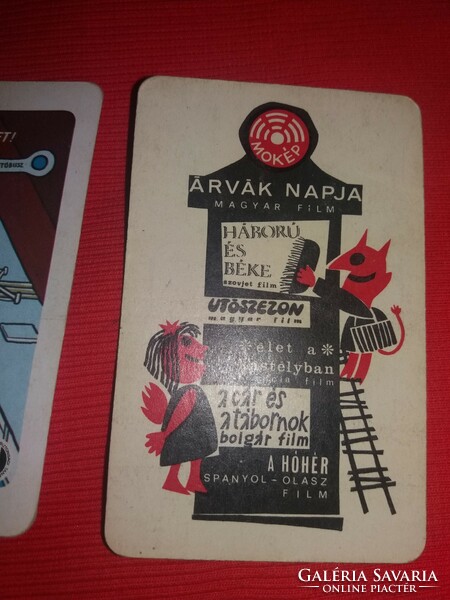1976 -1988 Card calendars Újpest dozsa star wars mockup pioneering iron 5 rare pieces in one