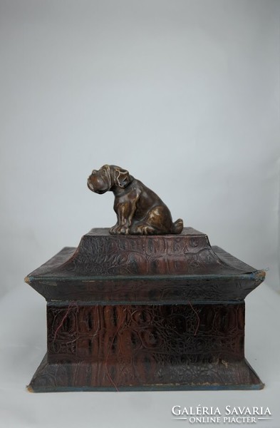 Special art nouveau jewelry box with bulldog decoration - 51882