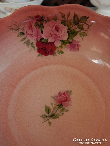 English wash basin with rose pattern.