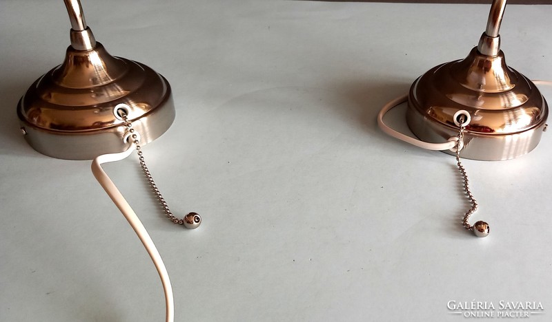 Pair of chrome wall lamps, art deco design, negotiable