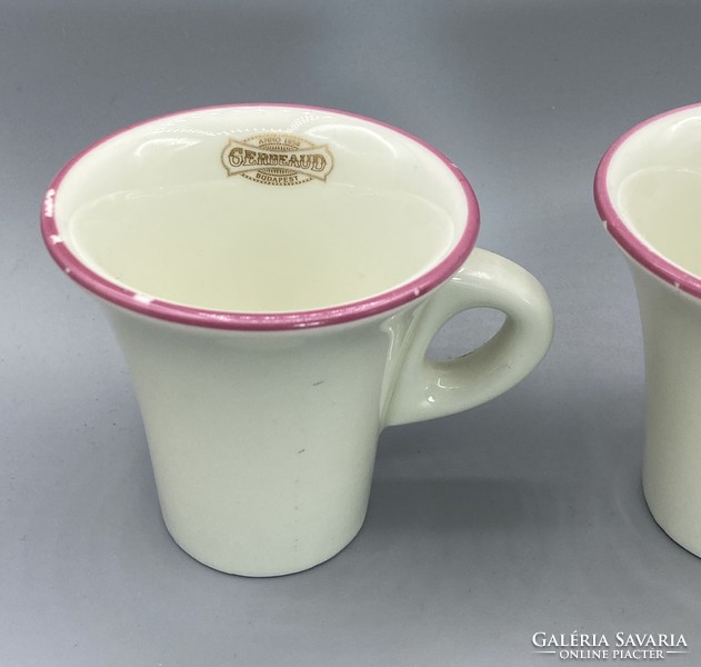 3 darab régi GERBEAUD porcelán kávés csésze háború előtti időből