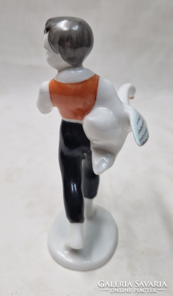 Hollóházi Libás fiú porcelán figura hibátlan állapotban 13 cm