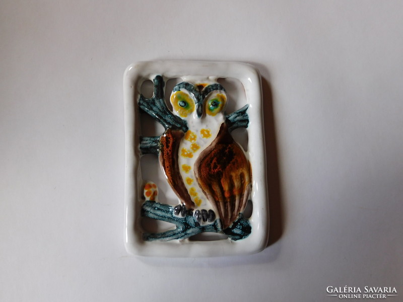 Retro ceramic wall decoration - owl