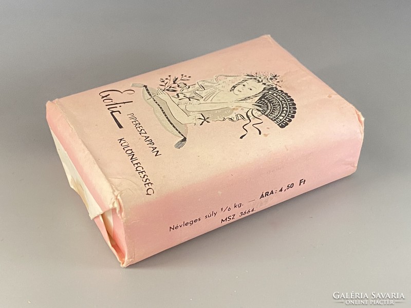 Exotic soap in its original packaging, designed by Lukáts Kató in the 1940s