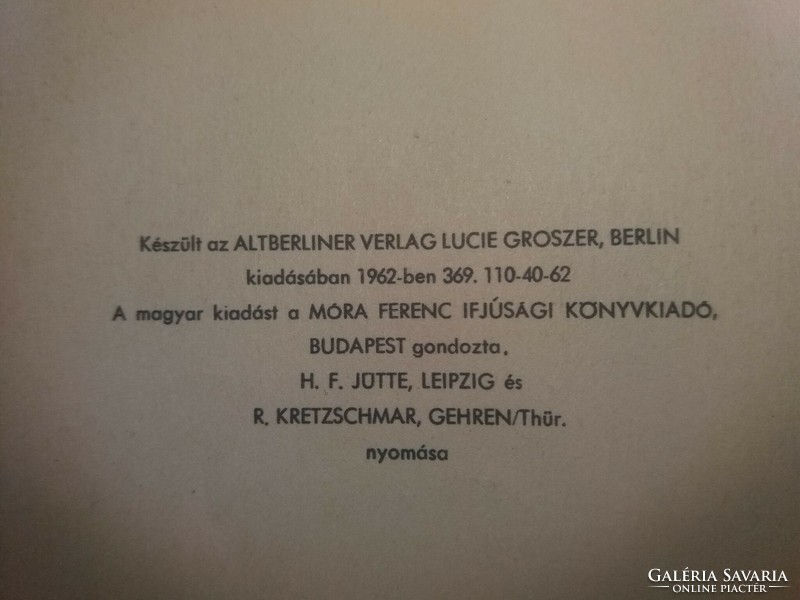 1962.Vlagyimir Szutyejev : Miaú vidám mese könyv a képek szerint Altberliner Verlag