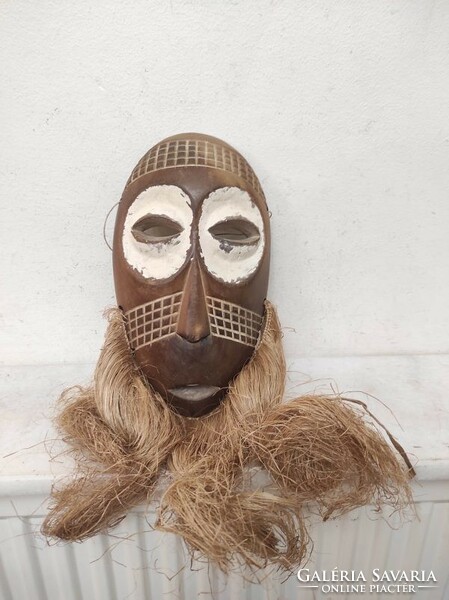 Antique African wooden mask traditional Congolese African mask 897 drop 80 7294
