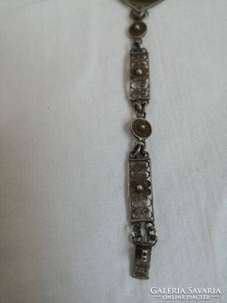 900 silver bracelet with cameo inlay