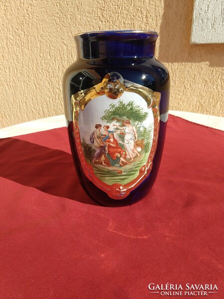 Antique Altwien vase with scene, 22 cm,,,nice condition..