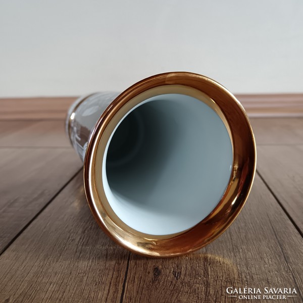 Hollóháza Saxon endre form 1 porcelain vase