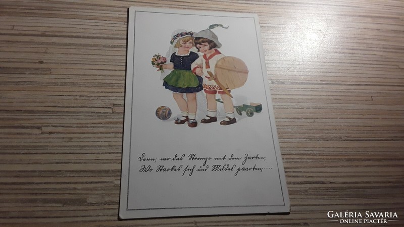Antique greeting postcard.