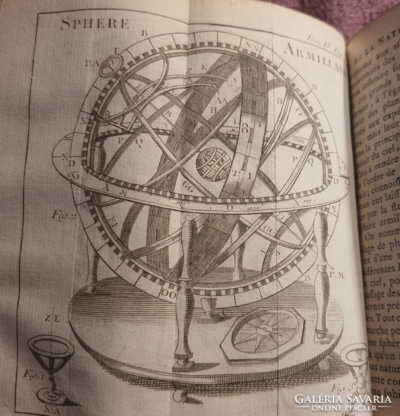 Astronomy, with 4 star maps, numerous maps with engravings from 1764, pluche encyclopedia, Paris