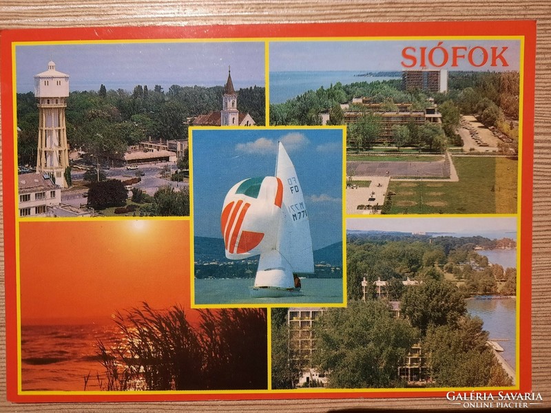 Siófok  retro képeslap - postatiszta