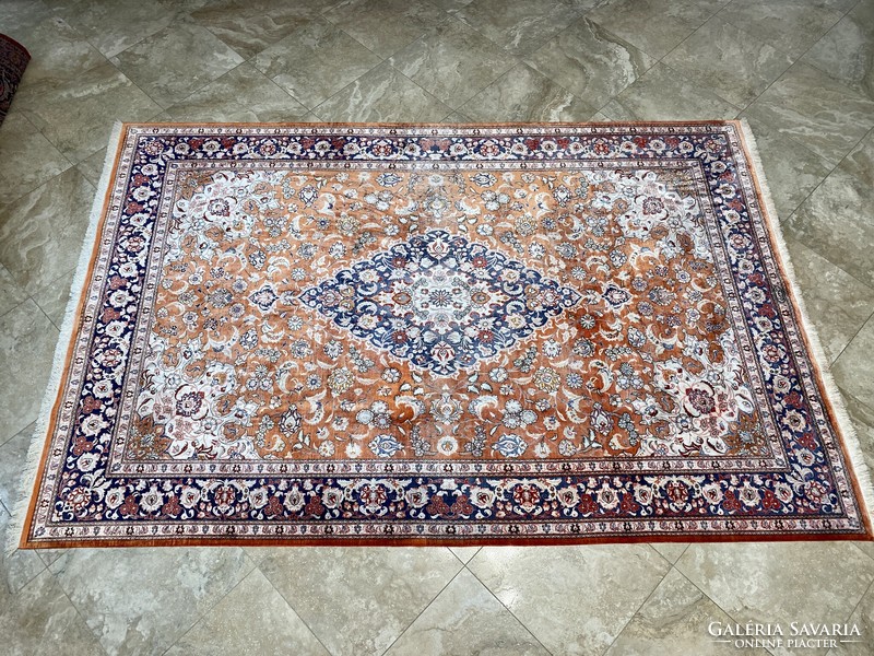 Curiosity iran qum 100% silk carpet 300x200cm