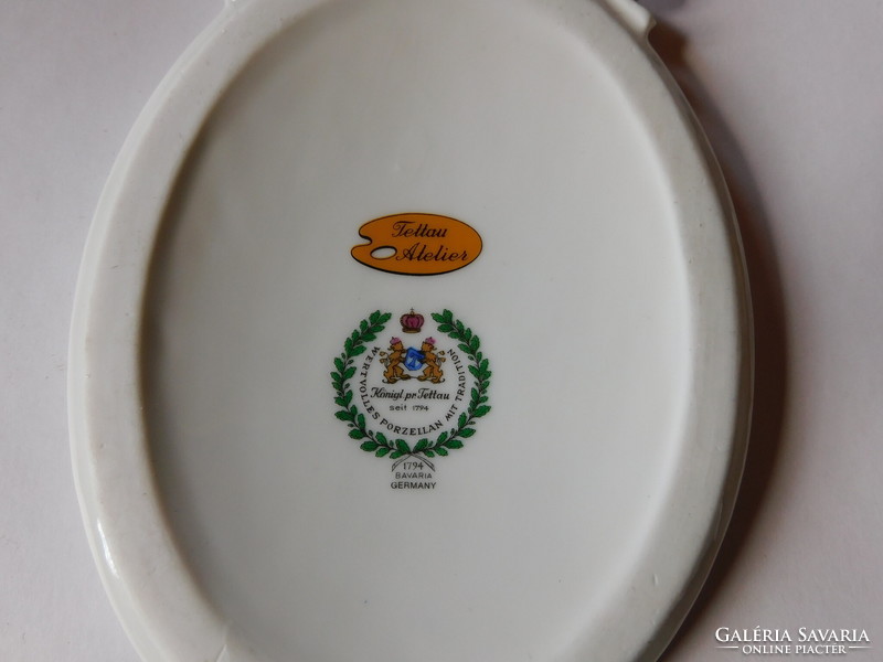 Vintage német porcelán falidísz - Nyár