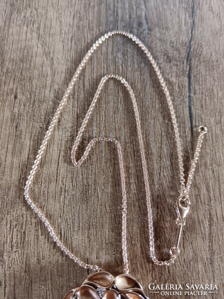 Vivinty rose gold-plated silver necklace with pendant