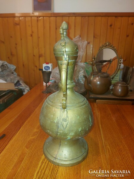 Antique copper teapot, size 40 cm, weight indicated!