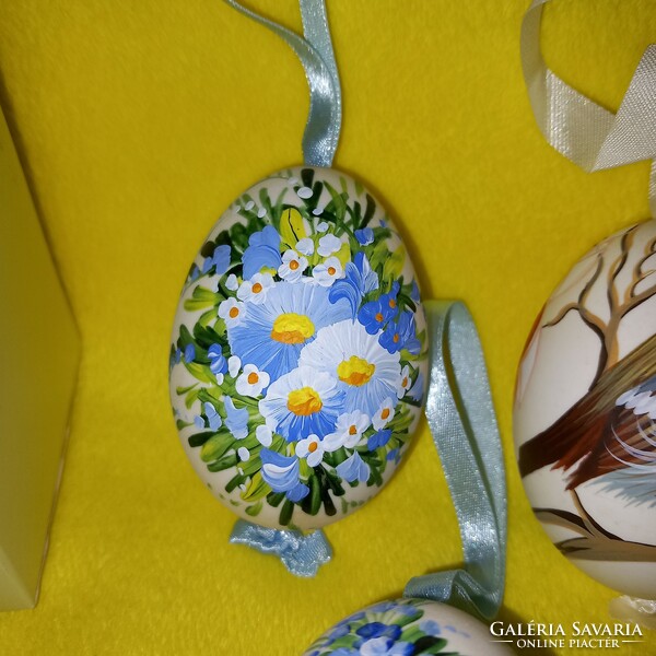 5 db, különleges, egyedi festéssel festett húsvéti tojások. Dekoráció.