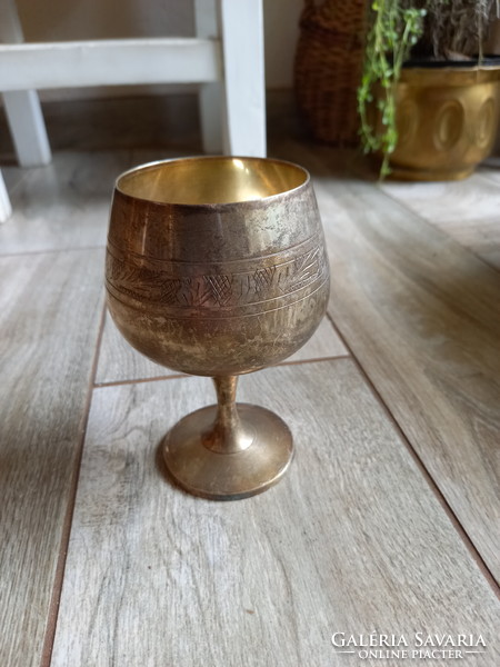 Nice old silver-plated goblet (12.8x8.3 Cm)