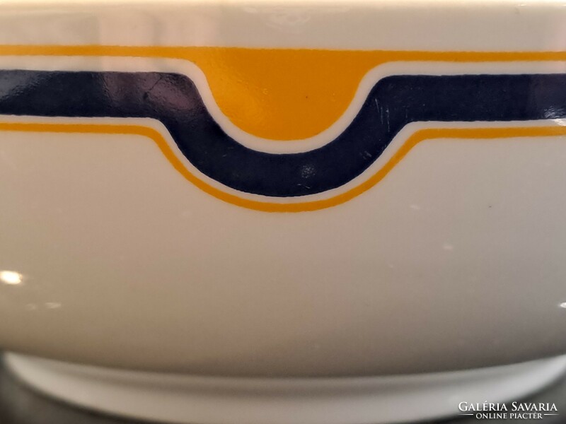 Alföldi porcelain art deco garnish bowl 23.5 Cm yellow-blue