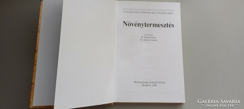 Magda Sándor dr. Dr. Marselek Sándor Növénytermesztés 2000