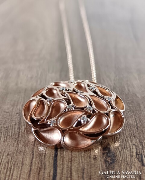 Vivinty rose gold-plated silver necklace with pendant
